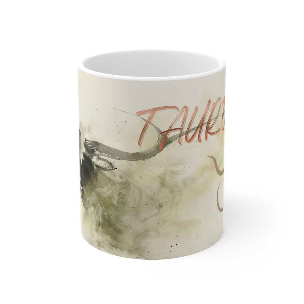 Mug astrologie Taureau couleur pastel, noir et vert