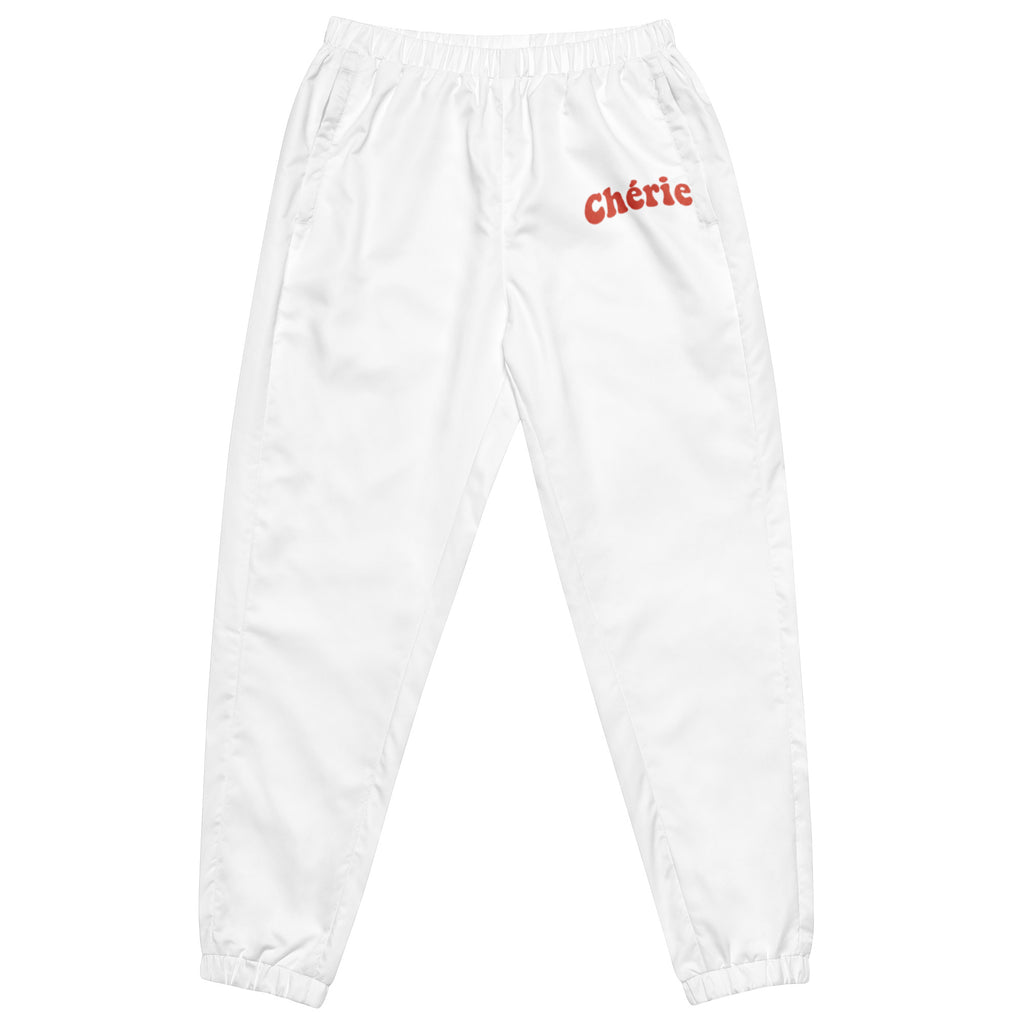 Chérie white track pants front view
