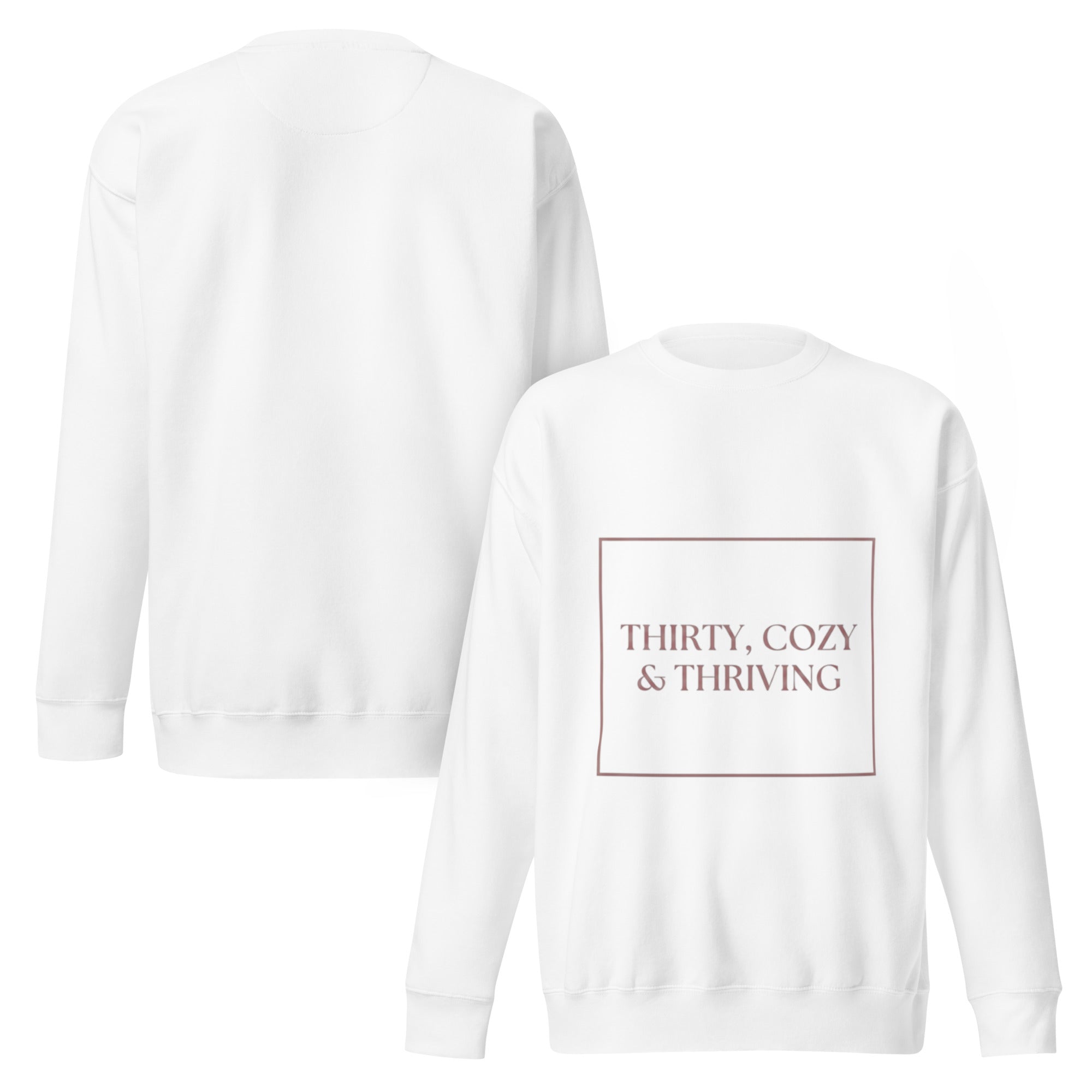 Millenial fun text sweatshirt front and back view