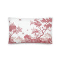 landscape white and pink pillow
