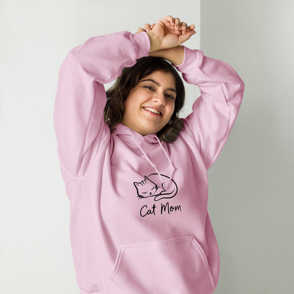 Pink cat mom hoodie