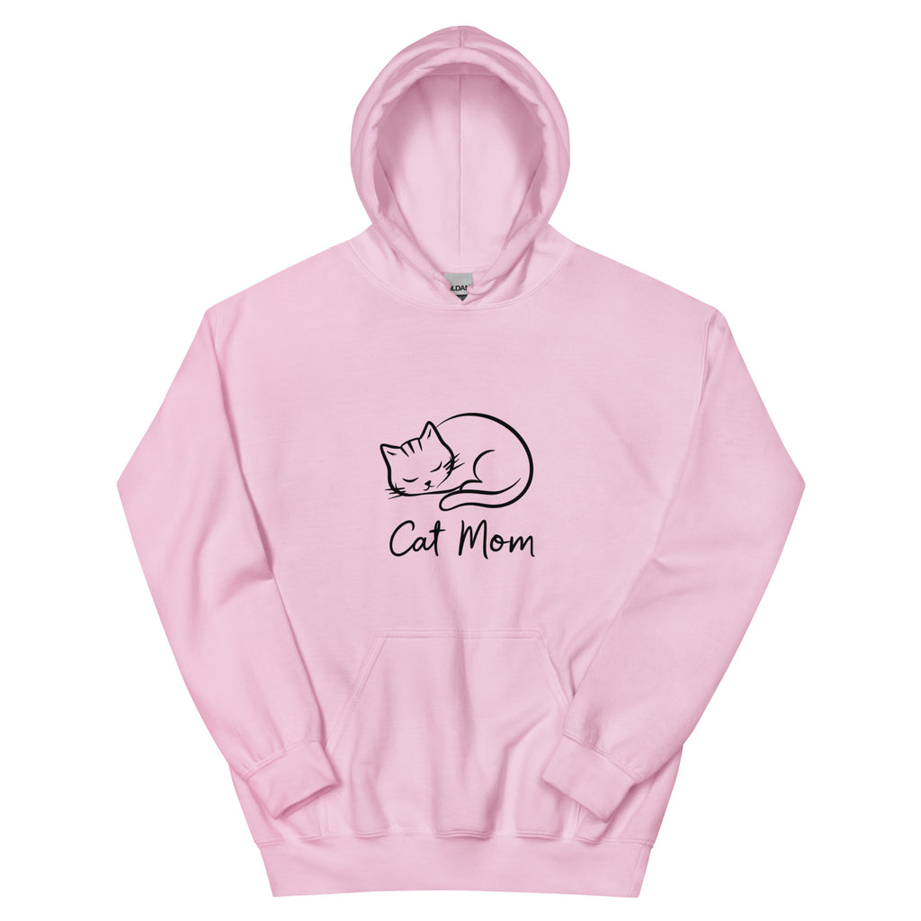 " Cat mom " pink hoodie