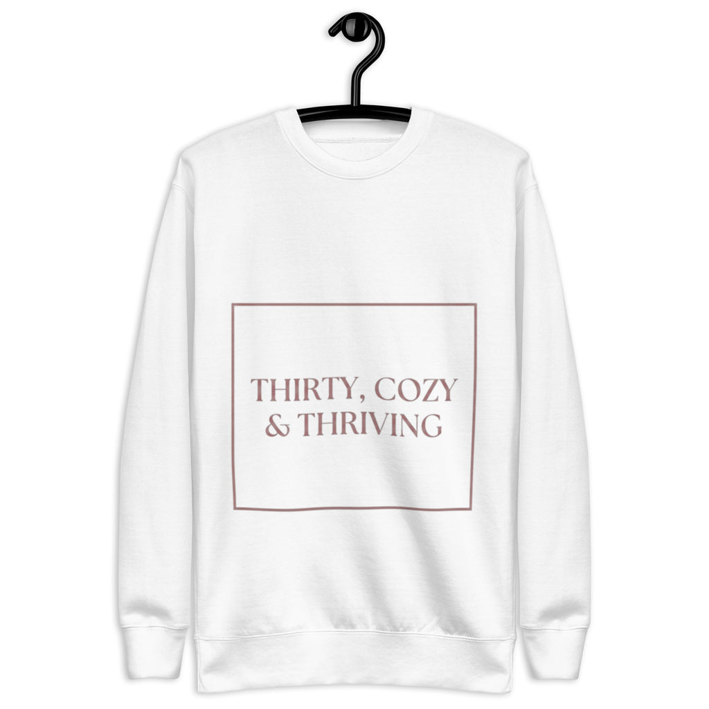 Millenial fun text white sweatshirt