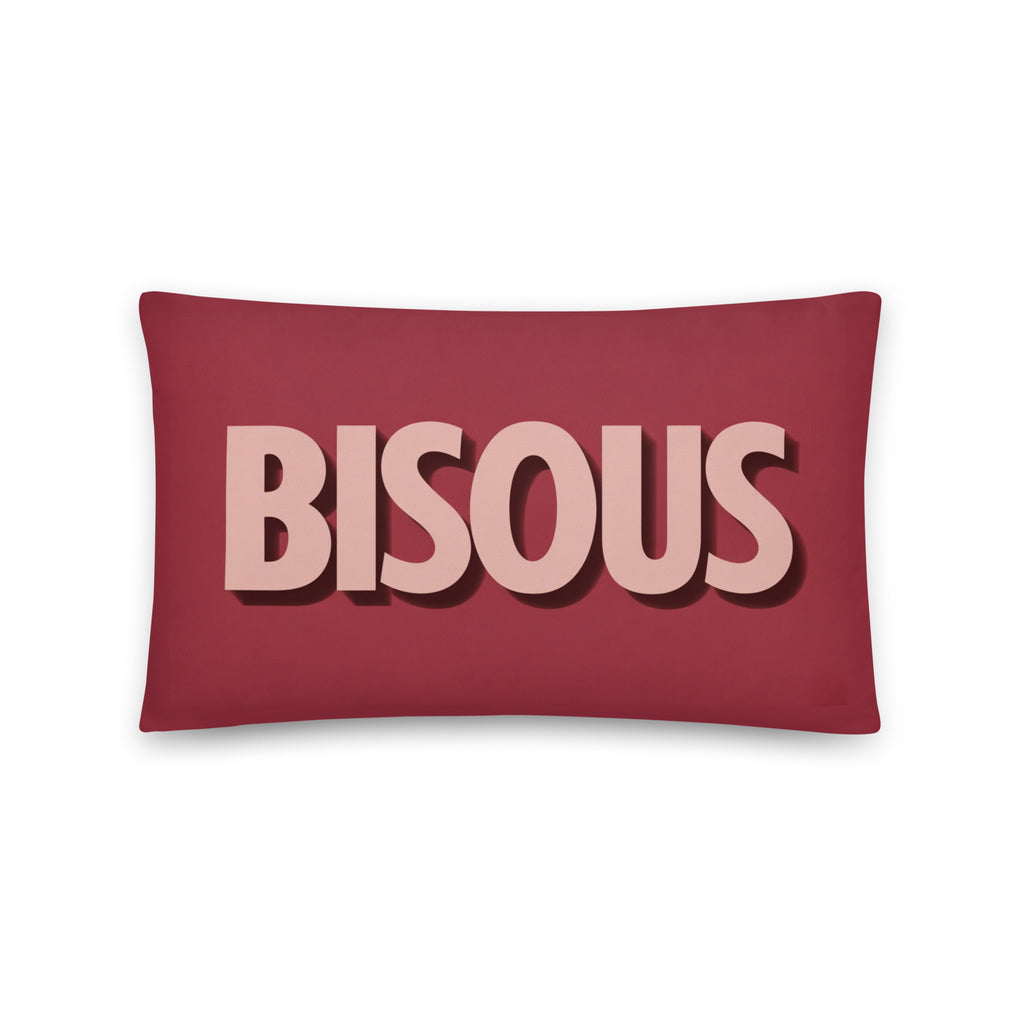 Raspberry red BISOUS Pillow