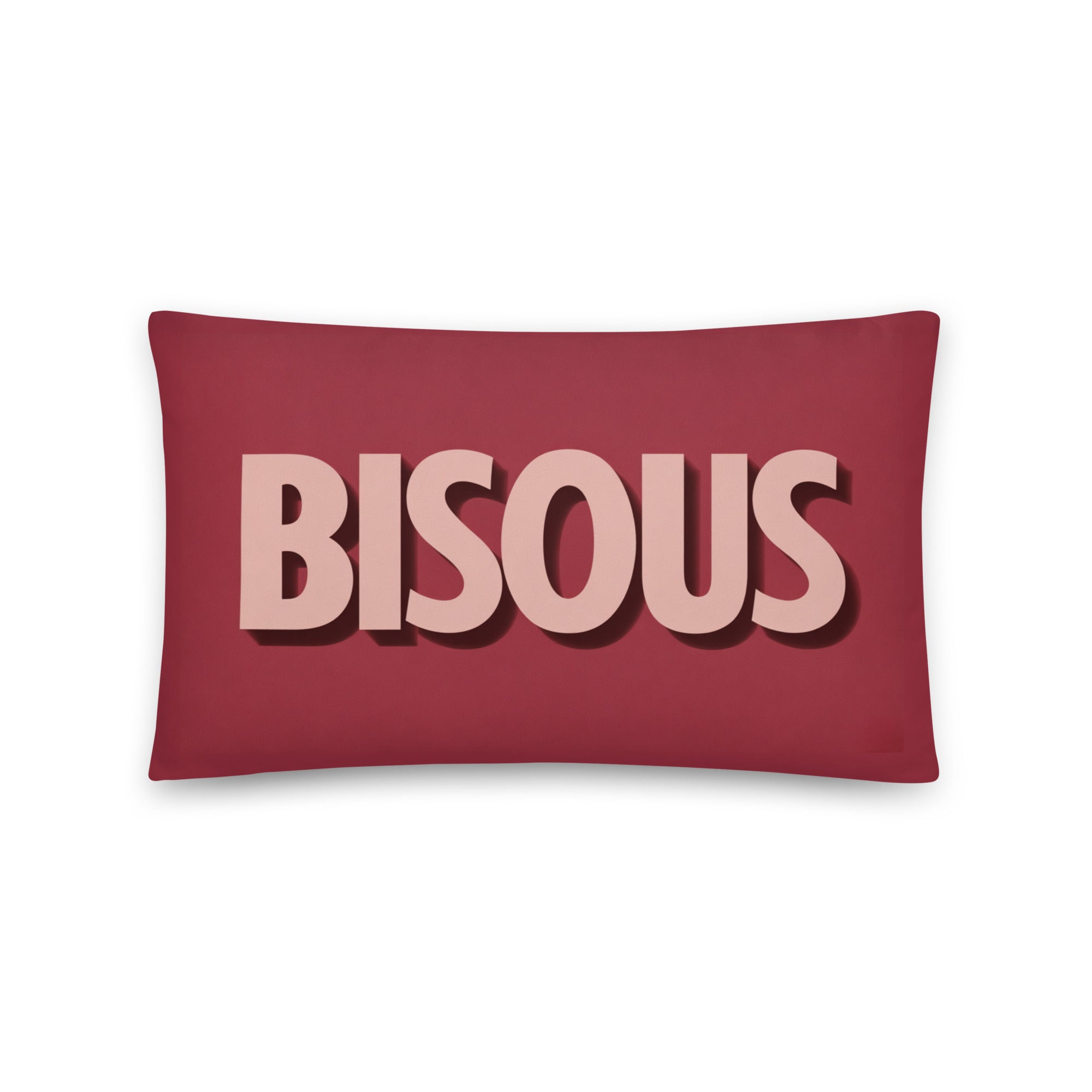 Raspberry red BISOUS Pillow