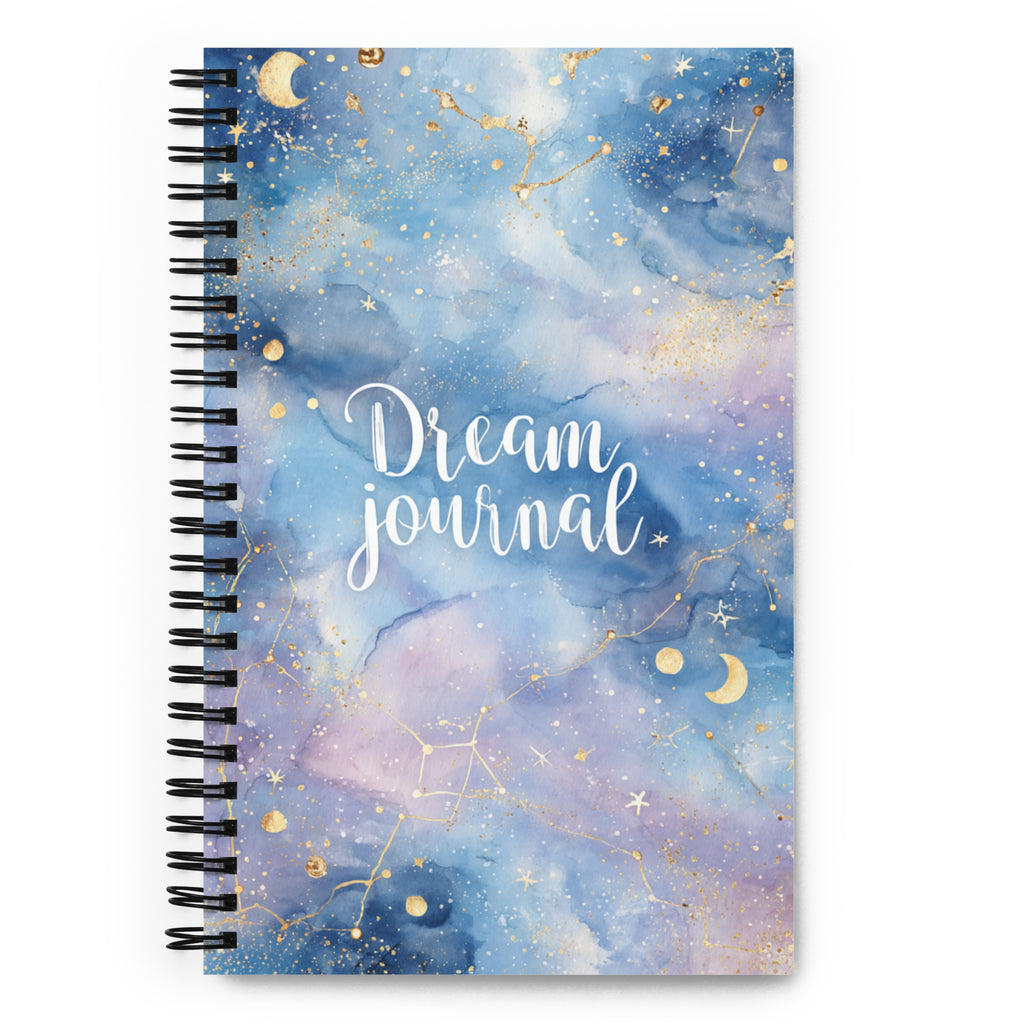Dream Journal blue spiral notebook