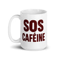 SOS caféine white 15 oz mug